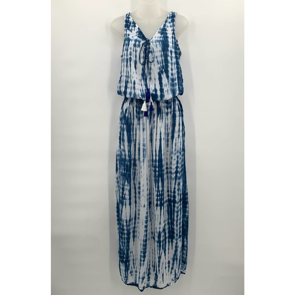 Ava Spirit Maxi Dress One Size Tie Dye Sleeveless Stretchy Waist Beachy Boho - Picture 1 of 9